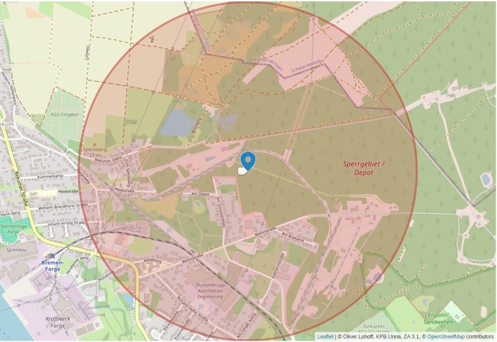 Bombenverdacht in Bremen-Farge: Großräumige Evakuierung und Entschärfung am Freitag geplant